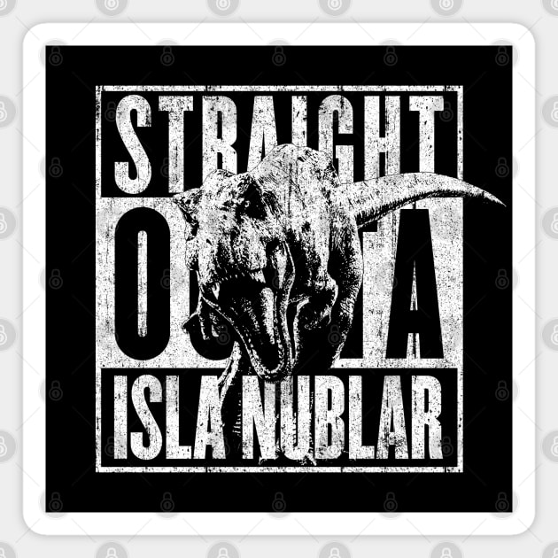 Straight Outta Isla Nublar Magnet by huckblade